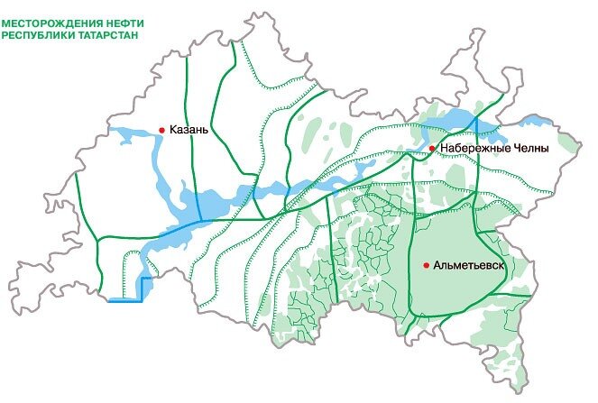 Карта месторождение нефти